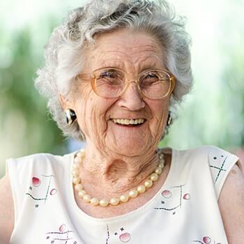 Cheerful Senior Woman Moving Forward